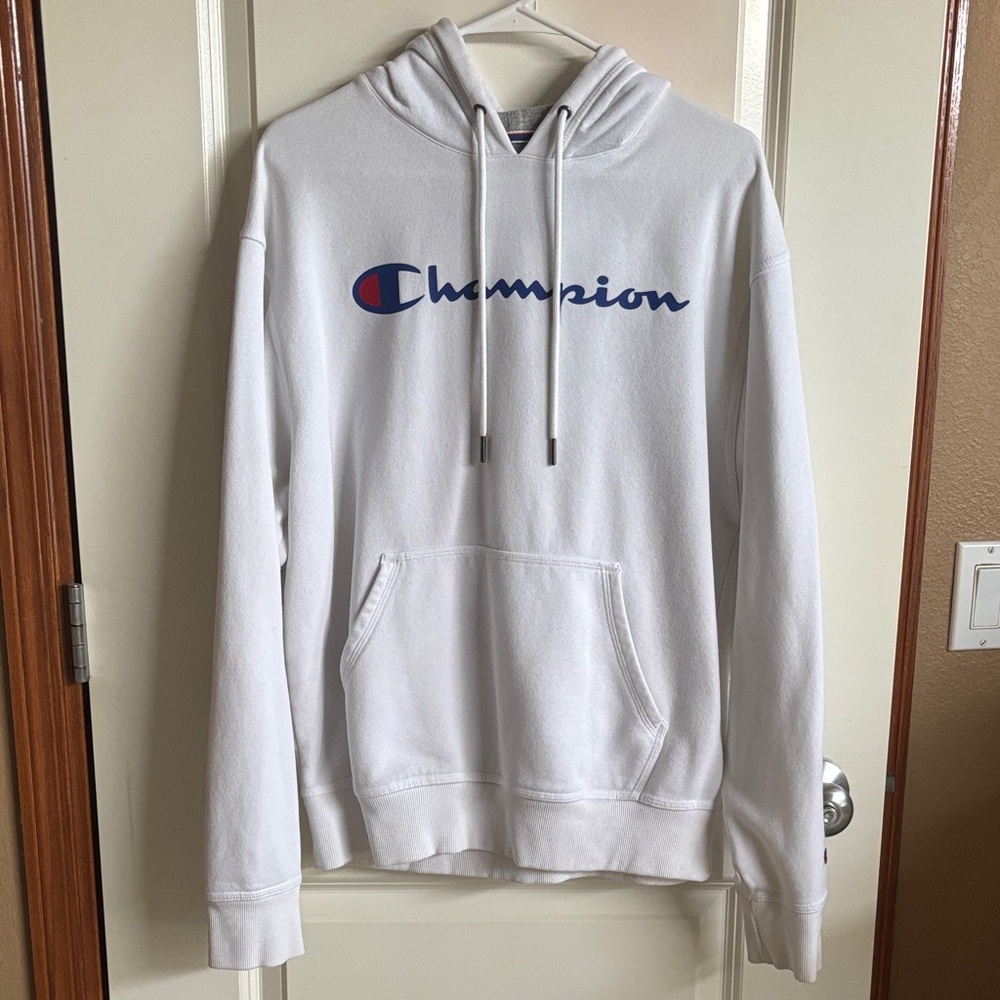 Champion White Pullover Hoodie